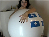 Video clip for sale of Heather inflating and popping
