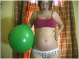 Video clip for sale of pregnant Anna blowing up balloons