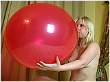 Video clip for sale of Miel blowing to burst balloons