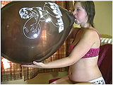 Video clip for sale of pregnant Anna blowing to pop