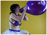 Video clip for sale of Tchii blowing to burst a 16-inch Qualatex balloon