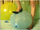 Video clip for sale of Eira foot-popping balloons, with heels