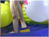 Video clip for sale of Debby foot-pumping in a bouncy castle