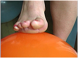 feet and balloons