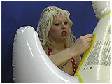 Video clip of Starla inflating a vinyl seal using a hand pump