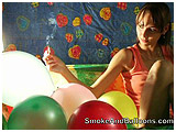 Melissa cigpops every one of her balloons
