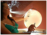 Davita smokes while inflating