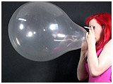 Xev smokes with inflating a balloon