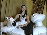 Video clip for sale of Eira and a giant inflatable polar bear family